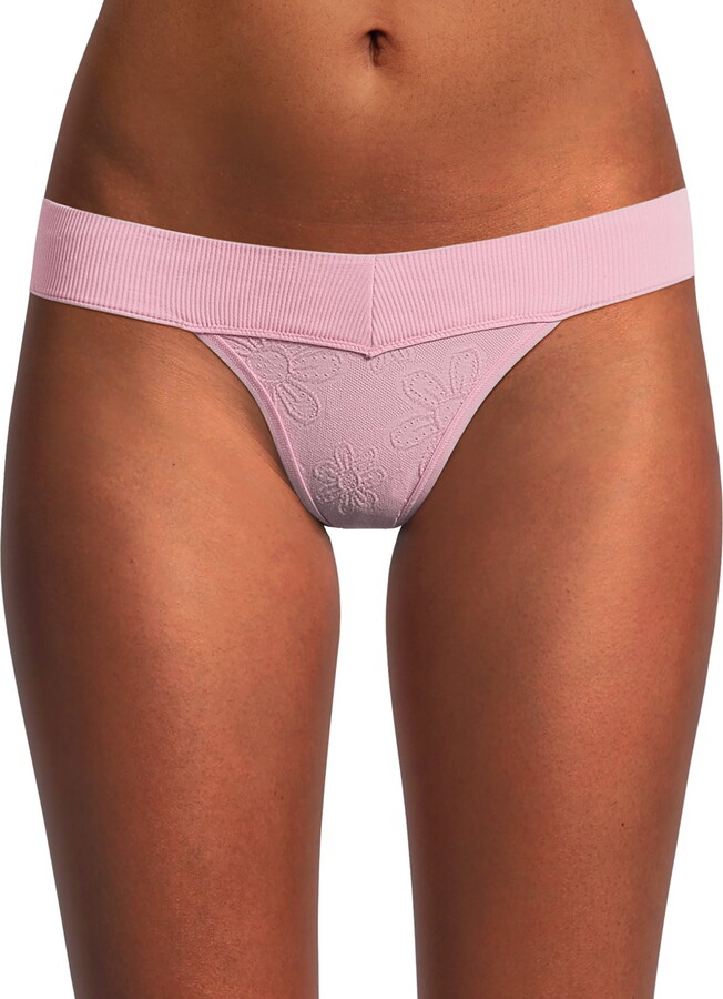 No Boundaries Seamless Ribbed Thong Panties, Women’s and Women’s Plus