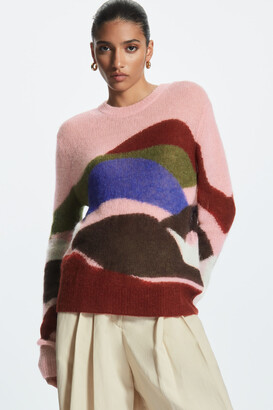COS Regular-Fit Printed Mohair Sweater