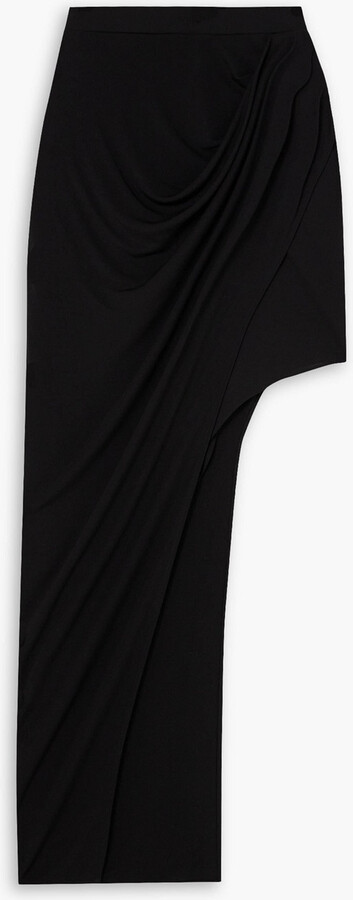 Helmut Lang Draped asymmetric stretch-jersey skirt