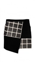Thumbnail for your product : Tibi Leather Crochet Skirt