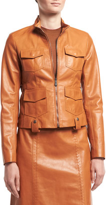 Bottega Veneta Calf Leather Safari Jacket