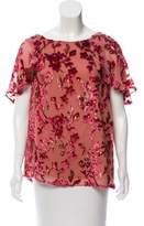 Thumbnail for your product : Paul & Joe Floral Short Sleeve Top w/ Tags red Floral Short Sleeve Top w/ Tags