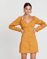 Thumbnail for your product : Missguided Long Sleeve Ruffle Button Down Shift Dress