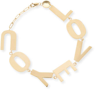 Jennifer Zeuner Jewelry Love You Bracelet in 18K Gold Plate