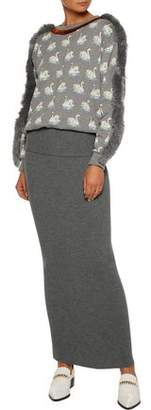 Stella McCartney Ribbed-Knit Wool Maxi Skirt