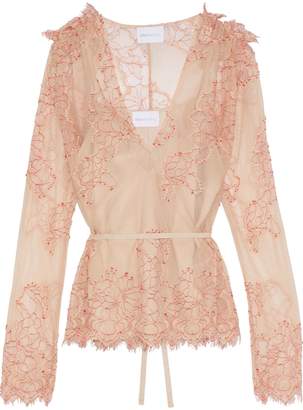 Alice McCall Let It Be Belted Lace Blouse