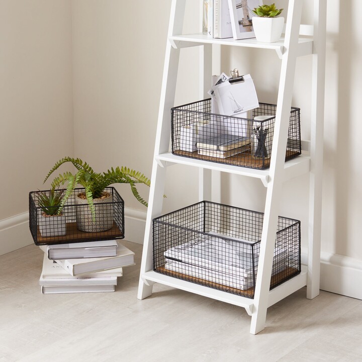 Dunelm Industrial Set of 3 Wire Baskets Black ShopStyle