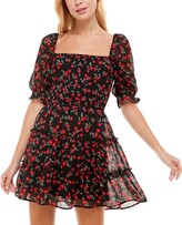 Thumbnail for your product : Trixxi Juniors' Floral-Print Tiered Dress