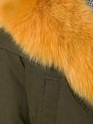 Moncler fox fur midi coat