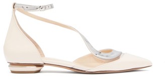 Nicholas Kirkwood S Illusion Metallic-leather Flats - Womens - Pink Silver Nicholas Kirkwood S Illusion Metallic-leather Flats - Womens - Pink Silver
