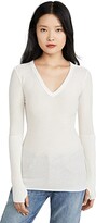 Thumbnail for your product : Enza Costa Cuffed V Neck Top