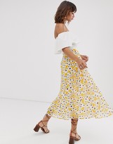 Thumbnail for your product : Ichi floral a-line skirt