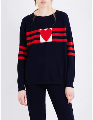 Chinti and Parker Love Heart cashmere jumper