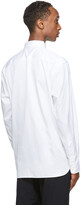 Thumbnail for your product : Comme des Garçons Homme White & Blue Striped Logo Pattern Shirt