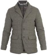 Thumbnail for your product : Herno Single Breasted Quilted Down Wool Blend Jacket - Mens - Grey