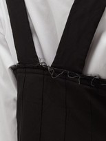 Thumbnail for your product : Comme des Garçons Comme des Garçons Raw-edge Pleated Pinafore Dress - Black