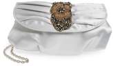 Thumbnail for your product : Menbur Bead & Crystal Embellished Satin Clutch