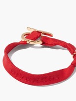 Thumbnail for your product : Givenchy Taurus-medallion Logo-jacquard Bracelet - Gold