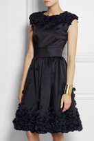 Thumbnail for your product : Temperley London Flora ruffle-appliquéd satin dress
