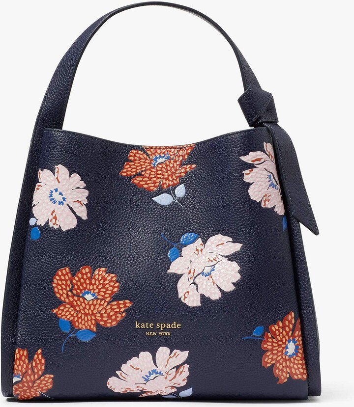 NWT KATE SPADE spade flower jacquard locket large shoulder bag pxr00393  Blue | eBay
