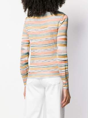 Missoni multicoloured stripe knitted top