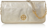 Thumbnail for your product : Tory Burch Reva metallic-leather shoulder bag