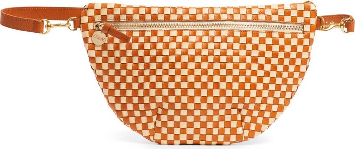 Clare Vivier Checker Grande Fanny Brown-cream