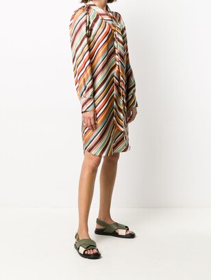 Marni Striped Front-Tie Dress