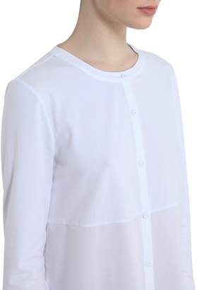 Stefanel Jersey And Poplin Shirt