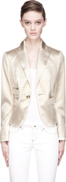 Thumbnail for your product : DSquared 1090 Dsquared2 Gold Honeycomb Jacquard Silk Maggie Blazer
