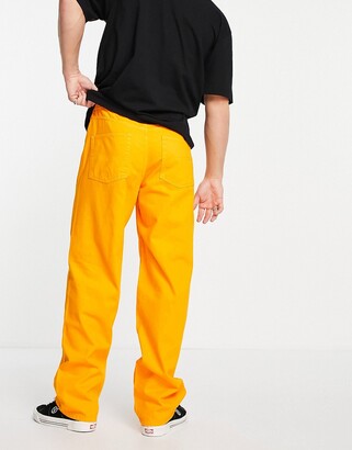 Collusion x014 baggy dad jeans in orange