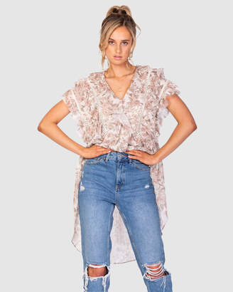 Three of Something California Floral Coast Blouse