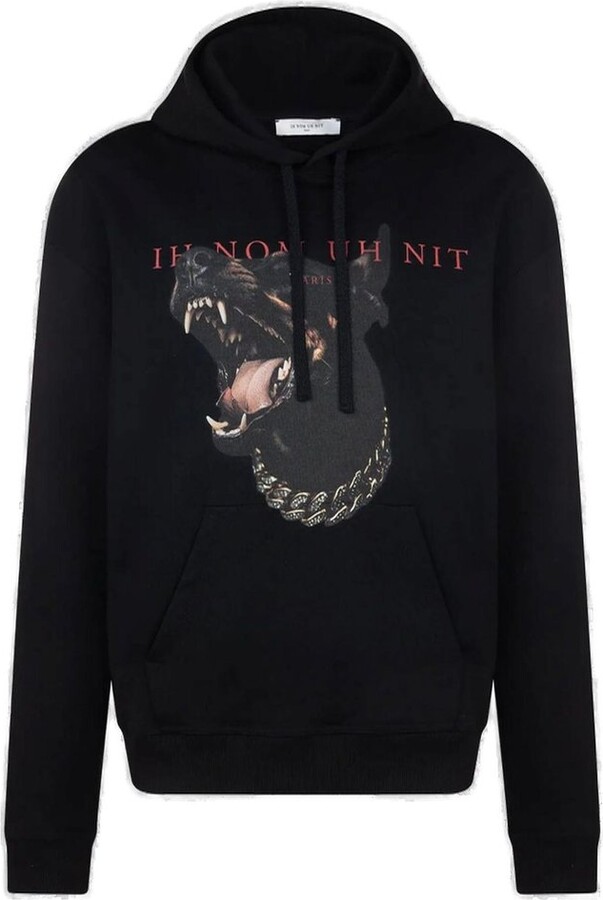 Ih Nom Uh Nit Pattern-Printed Drawstring Hoodie