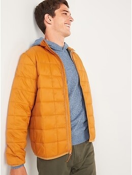Old Navy Water-Resistant Grid-Quilted Zip Puffer Jacket for Men - ShopStyle
