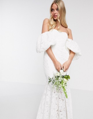 asos edition floral applique wedding dress