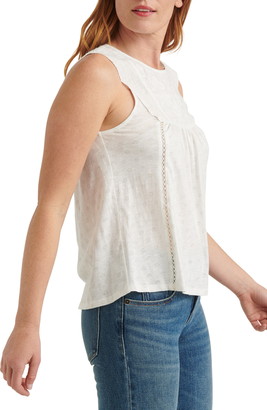 Lucky Brand Embroidered Yoke Tank Top