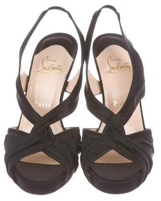 Christian Louboutin Satin Slingback Sandals
