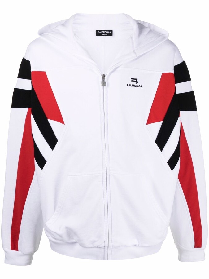 Balenciaga Sporty B zip-up hoodie - ShopStyle