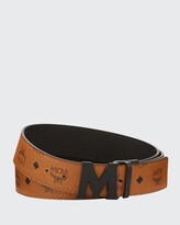 Thumbnail for your product : MCM Visetos Reversible Matte-Buckle Belt