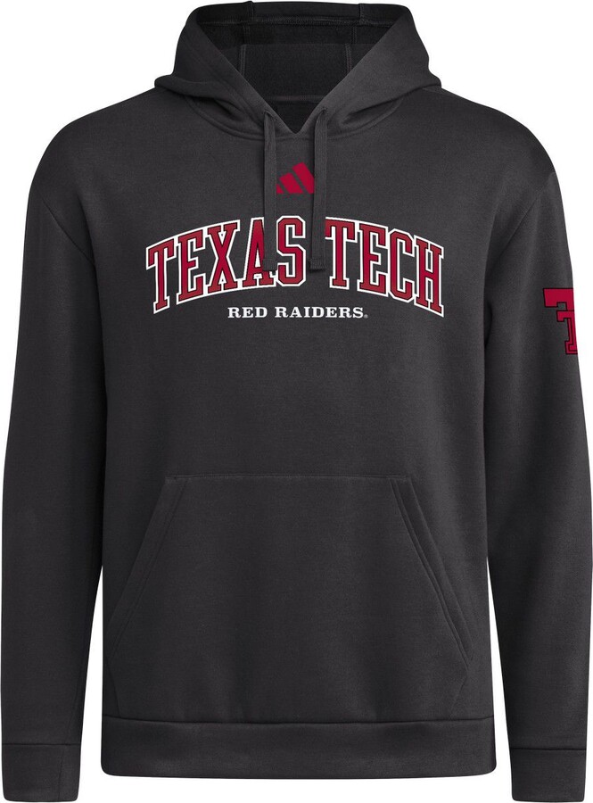 adidas Men's Texas Tech Red Raiders Black Seasonal Vault Faded Dreams Fleece Pullover Hoodie, Small