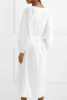 Thumbnail for your product : Ulla Johnson Judithe Embroidered Cotton-poplin Midi Dress - White
