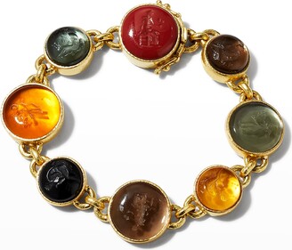 Elizabeth Locke Venetian Glass Intaglio Tennis Bracelet, Neutral