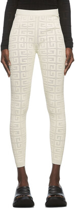 Givenchy Off-White Monogram Logo Leggings - ShopStyle