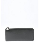 Thumbnail for your product : Alexander McQueen black leather skull pull continental wallet
