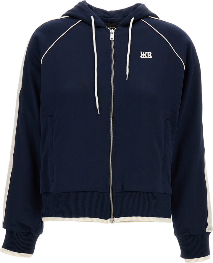 Wales Bonner Anthem Blue Cotton-Blend Hoodie