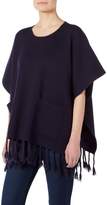 Thumbnail for your product : Suncoo Palmyre Knitted Poncho With Tassel Hem