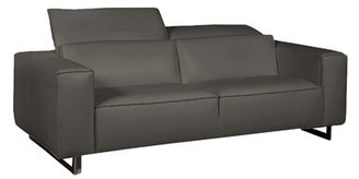 Gray Leather Sofa - ShopStyle