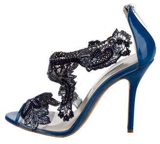Oscar de la Renta Ambria Embellished Sandals w/ Tags