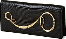Alexis Bittar Twisted Gold Side Handle Clutch