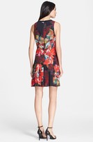 Thumbnail for your product : Trina Turk Mesh Inset Print Georgette Dress